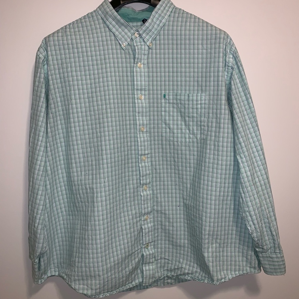 Izod long-sleeve button down shirt. 3XL